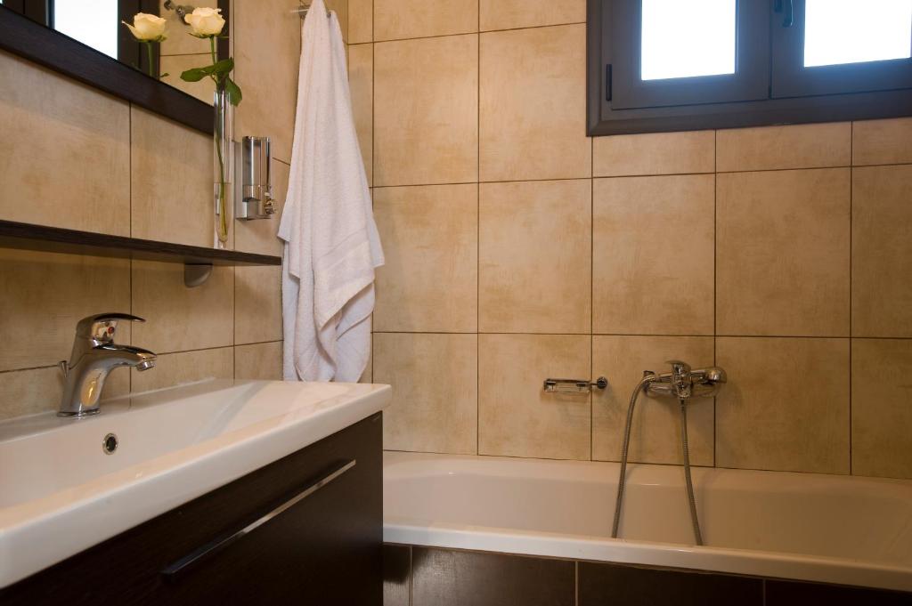 Koupelna v ubytování Elounda Solfez Villas