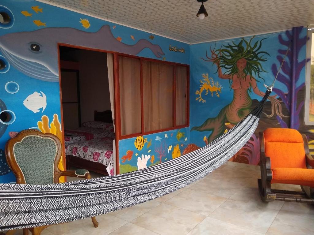 Posezení v ubytování Casa Pacha