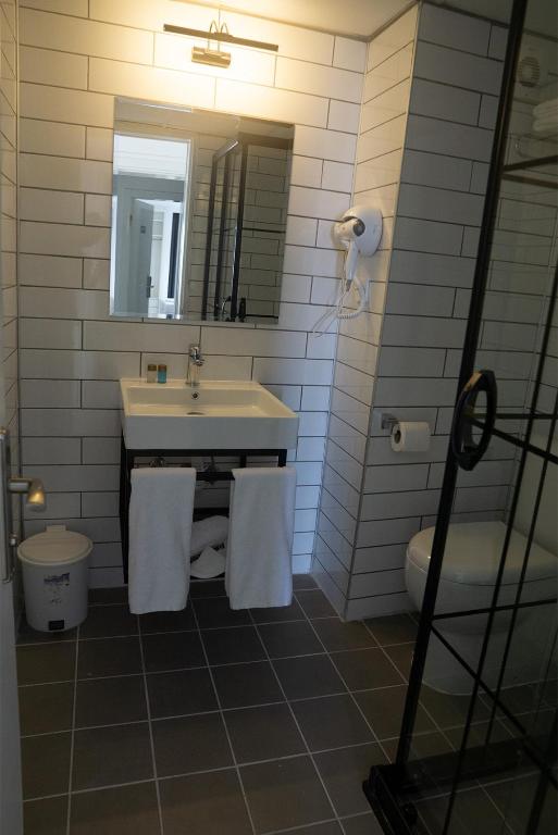 Koupelna v ubytování Z OTEL
