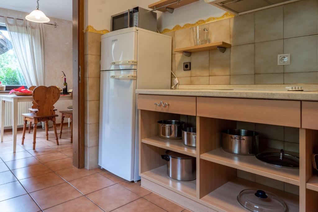 Kuchyň nebo kuchyňský kout v ubytování Apartments Trata