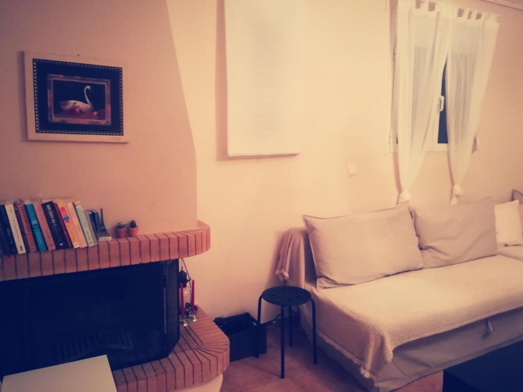 A seating area at Lux House next to the Airport of Athens. Transport 24h