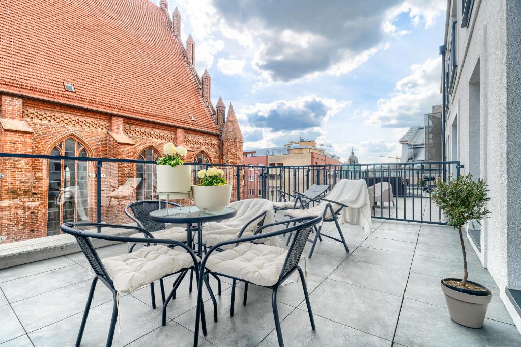 Balkón alebo terasa v ubytovaní Apartament 1000 Stare Miasto bulwary Apartamenty No 1