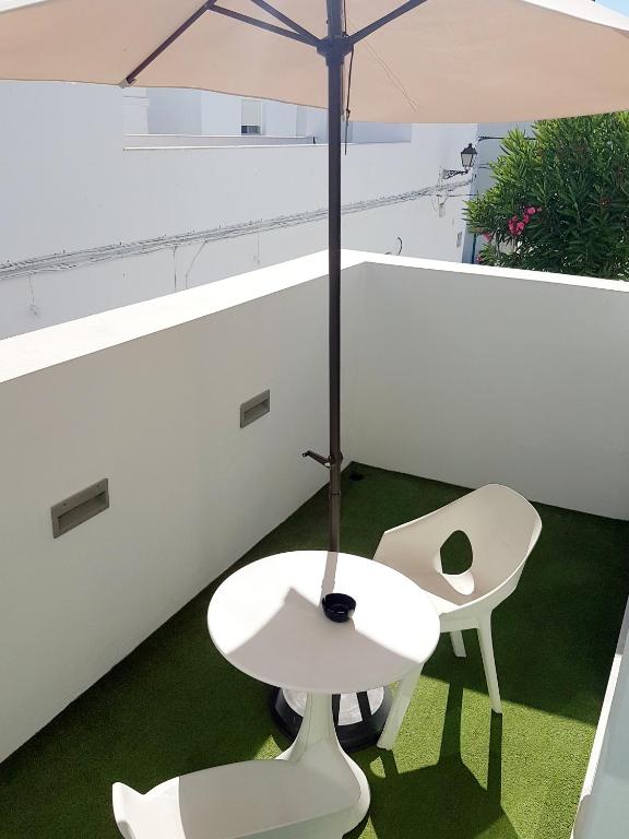 Balkón nebo terasa v ubytování Apartamentos El Arrecife