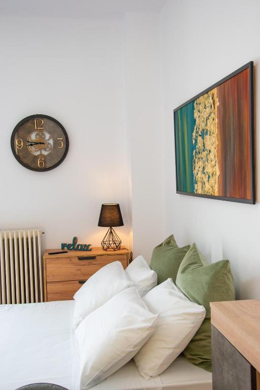 Posteľ alebo postele v izbe v ubytovaní Anesis Residence