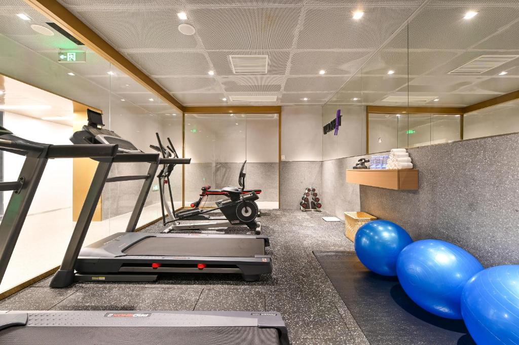 Fitness centrum a/nebo fitness zařízení v ubytování Atour S Hotel Beijing Anzhen