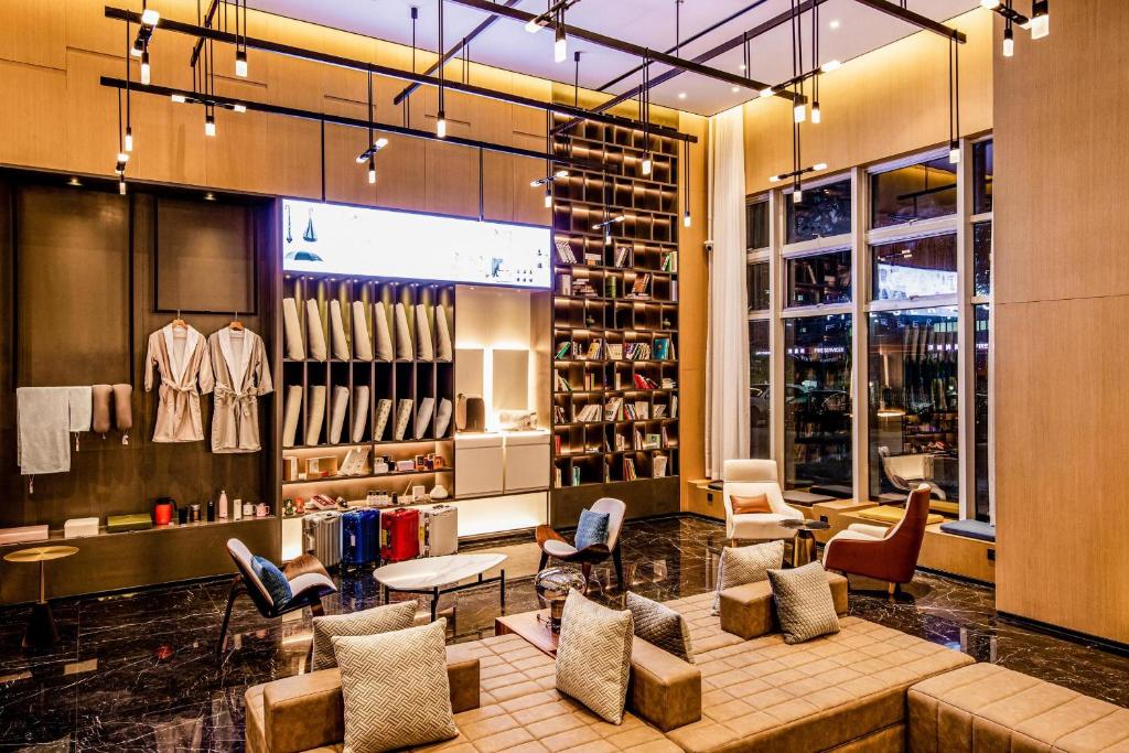 Posezení v ubytování Atour S Hotel Shenzhen Longgang Zhonghaixing