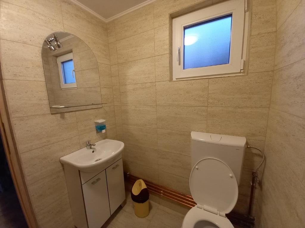 Koupelna v ubytování Cabana Belvedere Dragoslavele