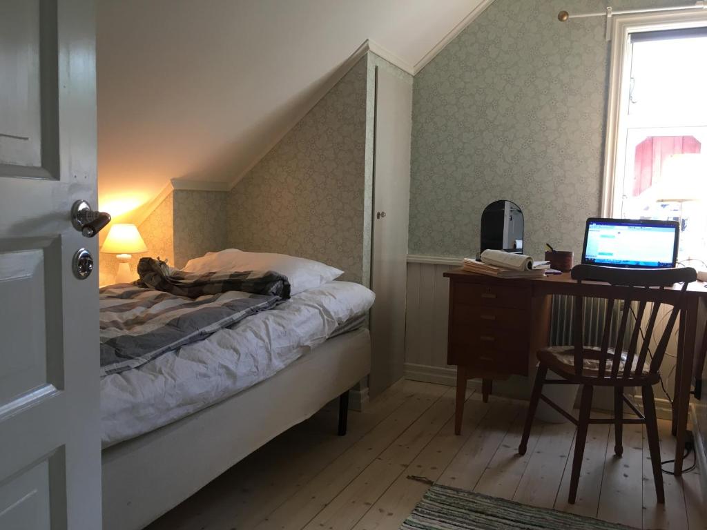 Postel nebo postele na pokoji v ubytování Solbacka