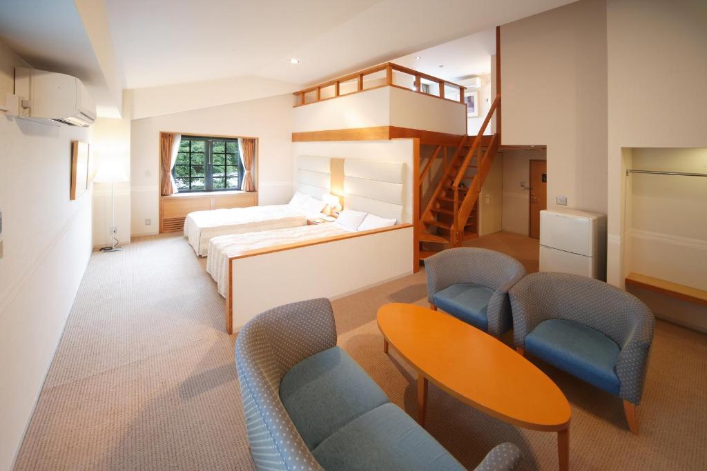 Posezení v ubytování Tabist Hotel Colosseum Inn Tateshina