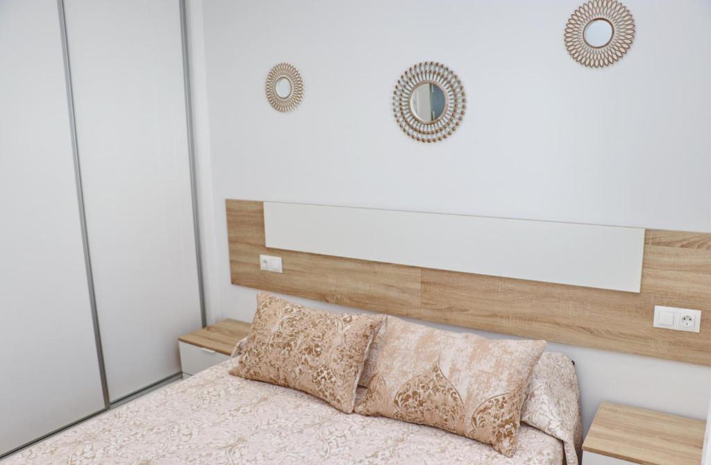 Postel nebo postele na pokoji v ubytování Casa con piscina de agua salada I