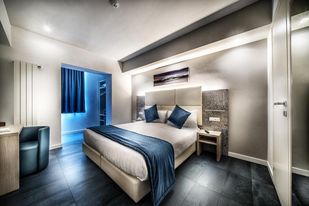 Posteľ alebo postele v izbe v ubytovaní Suite Blue Style