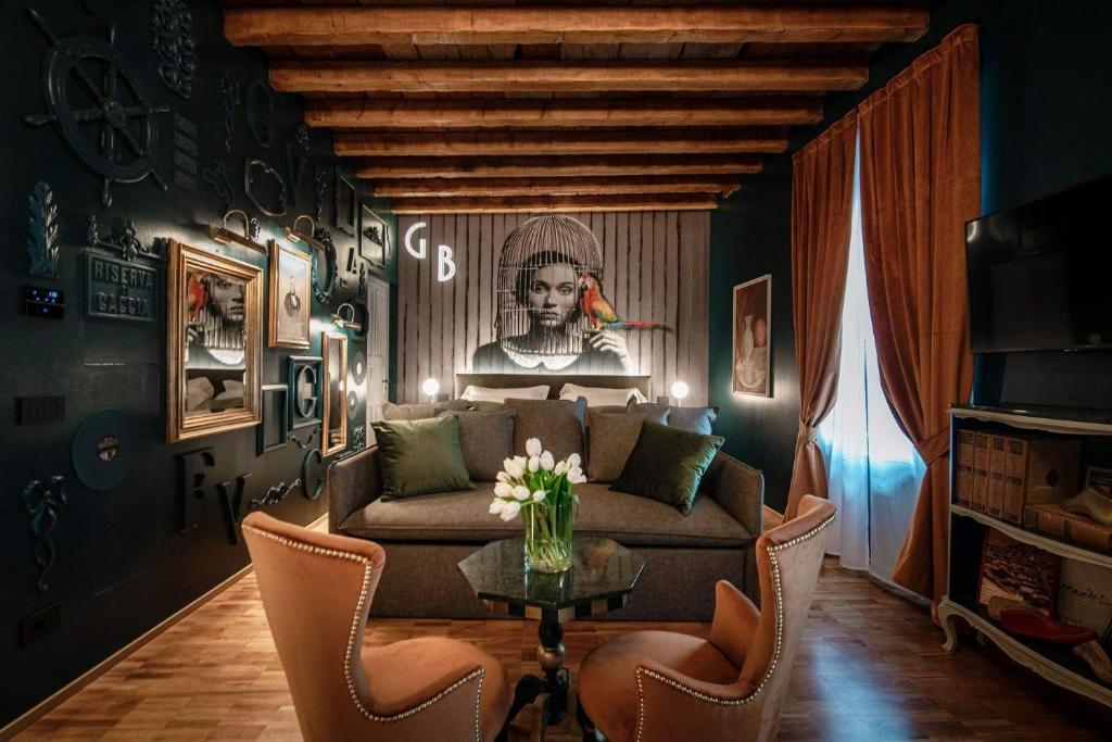 Posezení v ubytování Aurum - Como Luxury Suites