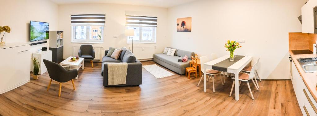 Telewizja i/lub zestaw kina domowego w obiekcie Apartmán Mija