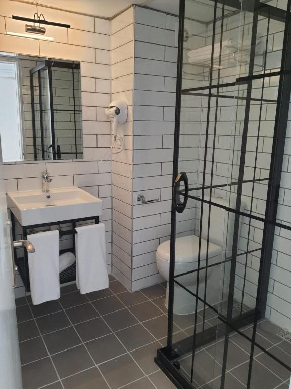 Koupelna v ubytování Z OTEL