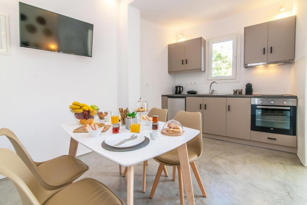 A kitchen or kitchenette at Livadi house Tinos 2 katwi