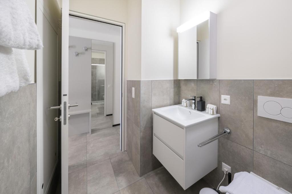 Koupelna v ubytování Swiss Hotel Apartments - Lugano