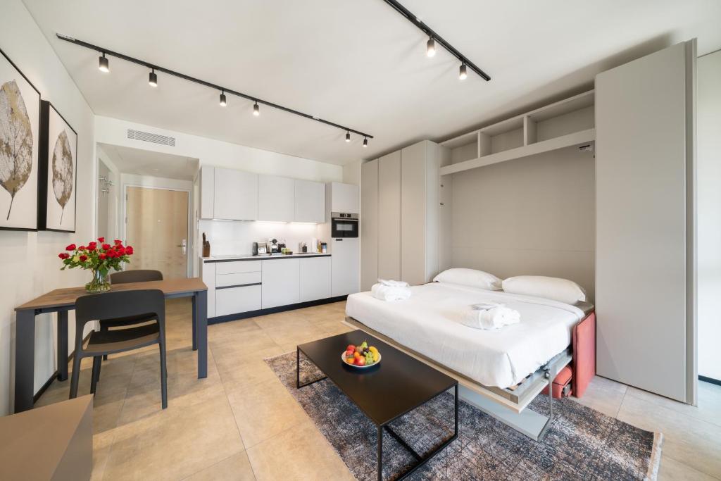 Kuchyň nebo kuchyňský kout v ubytování Swiss Hotel Apartments - Lugano
