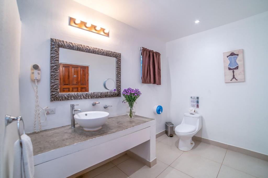 Koupelna v ubytování Hotel Pasatiempo