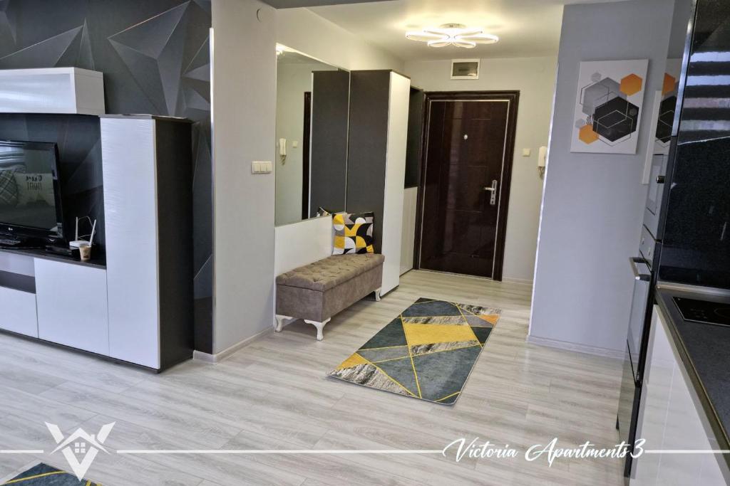 TV a/nebo společenská místnost v ubytování Victoria apartments 3
