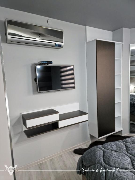 TV a/nebo společenská místnost v ubytování Victoria apartments 3