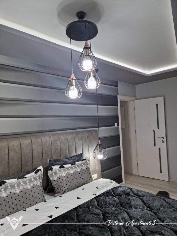 Postel nebo postele na pokoji v ubytování Victoria apartments 3