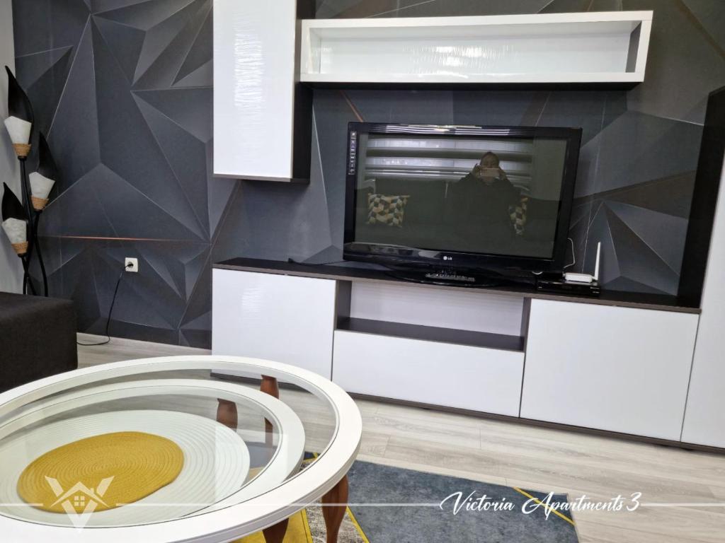 Kuchyň nebo kuchyňský kout v ubytování Victoria apartments 3