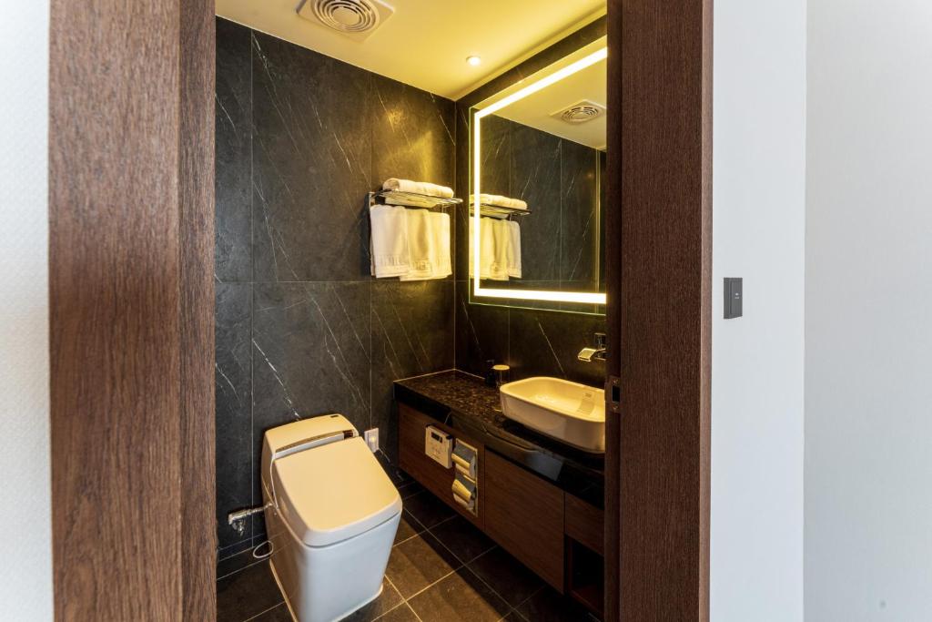 Koupelna v ubytování Hotel SoulHada