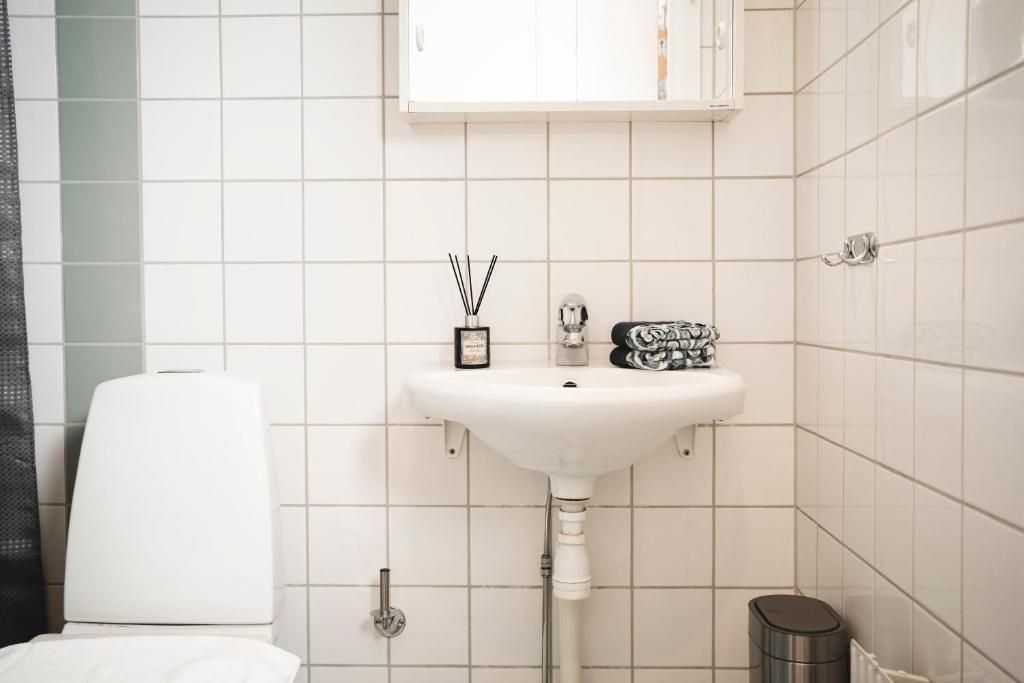 Koupelna v ubytování Två Systrar B&B