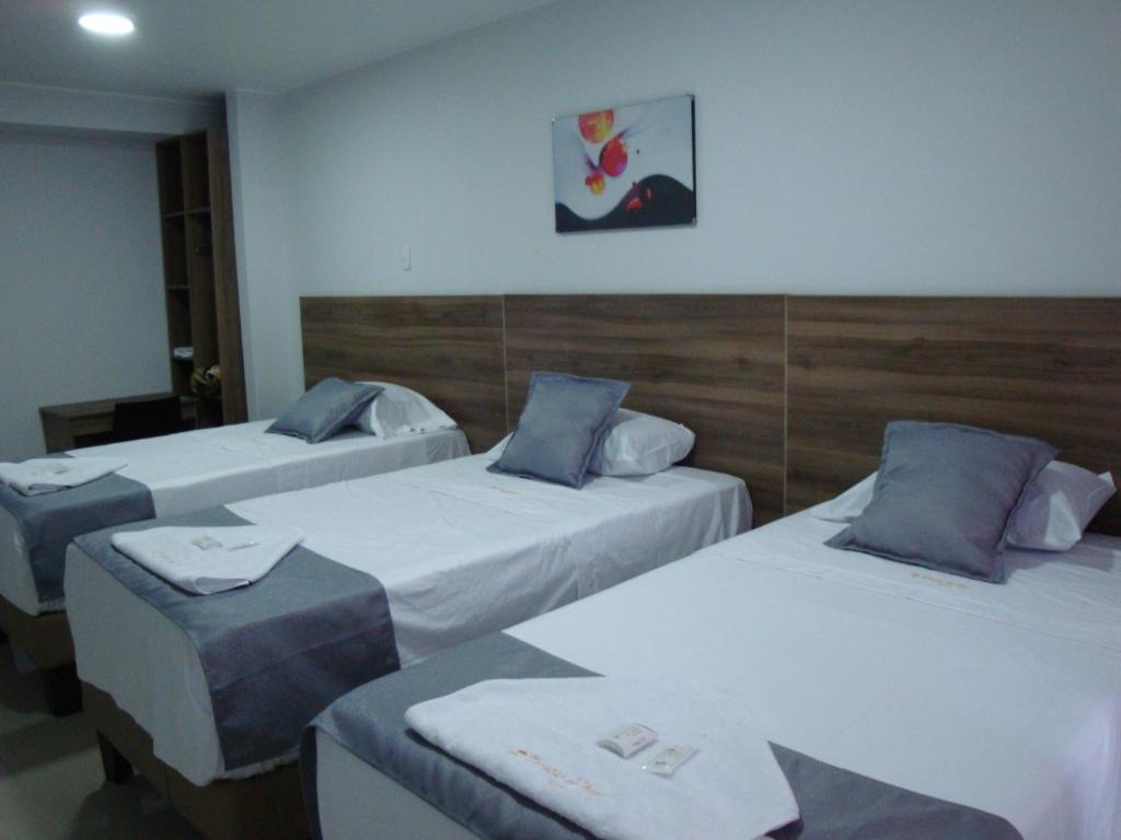 Postel nebo postele na pokoji v ubytování Hotel Terrazas Del Mar