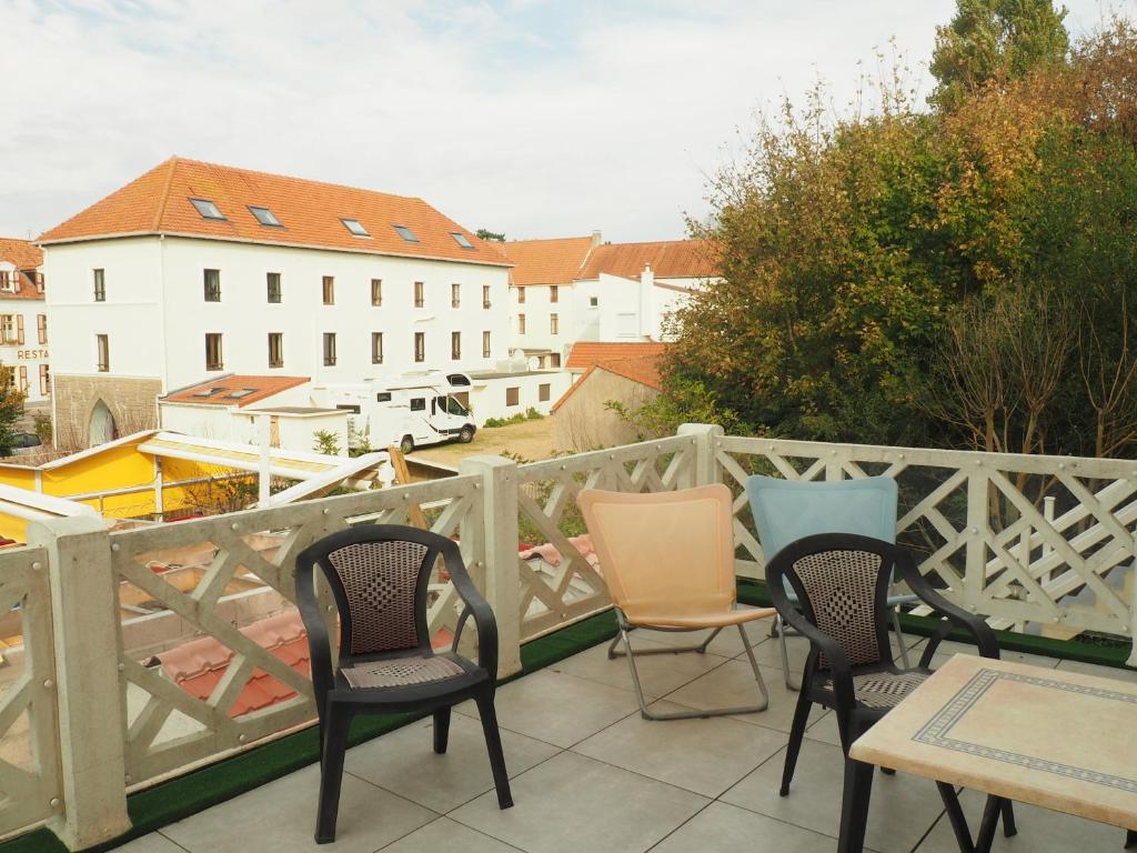 Balkón nebo terasa v ubytování Hôtel Le Vivier WISSANT - Rivière