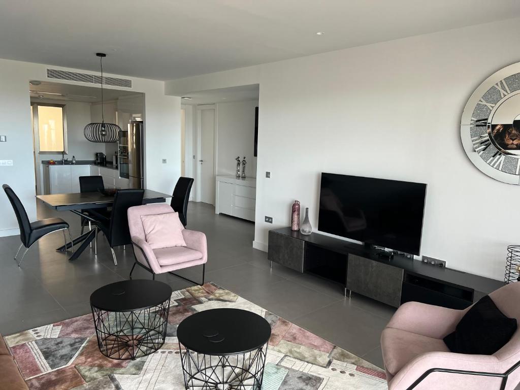 Zona de estar de Luxury apartment in Estepona