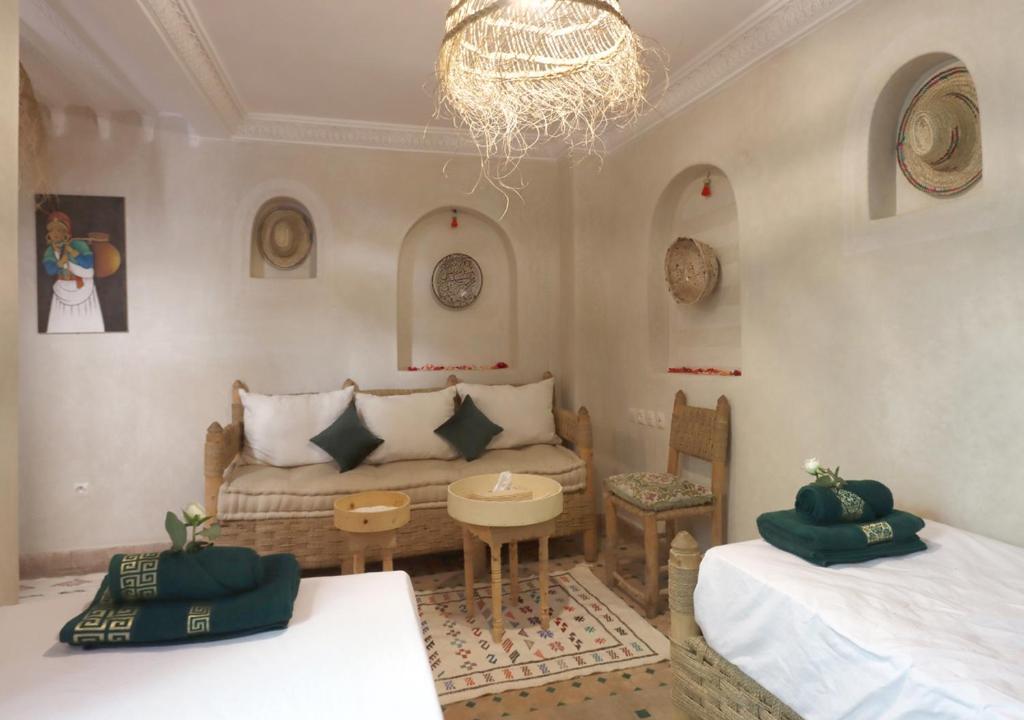 Postel nebo postele na pokoji v ubytování Riad Venezia