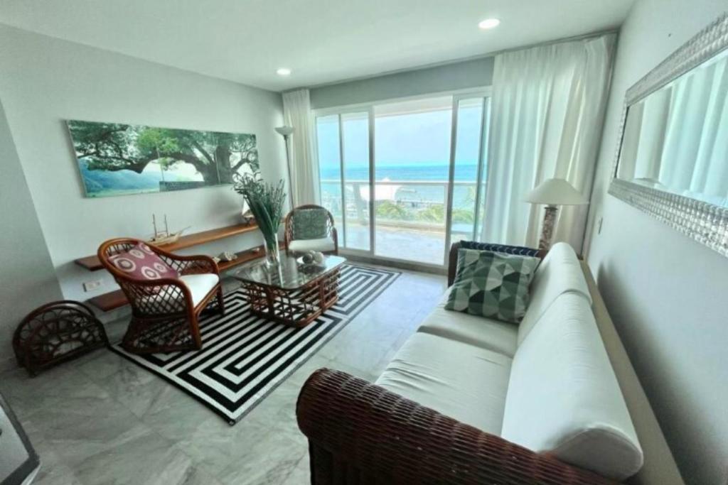 Χώρος καθιστικού στο Apartamento en Sun Rise San Andrés