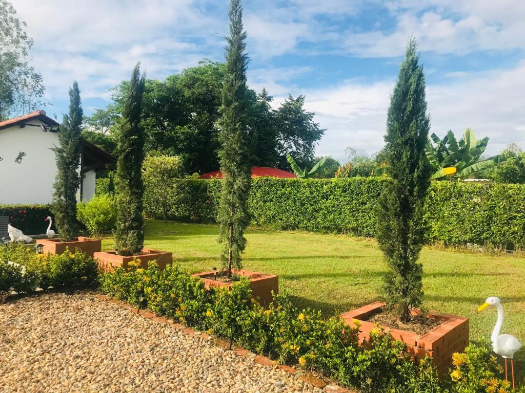 Zahrada ubytování Hermosa Casa de campo grande con aire acon,wifi,piscina,billar !villa ensueño !