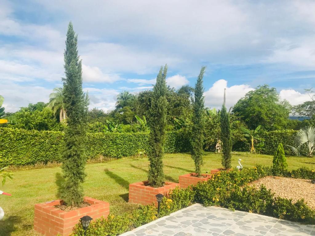 Zahrada ubytování Hermosa Casa de campo grande con aire acon,wifi,piscina,billar !villa ensueño !