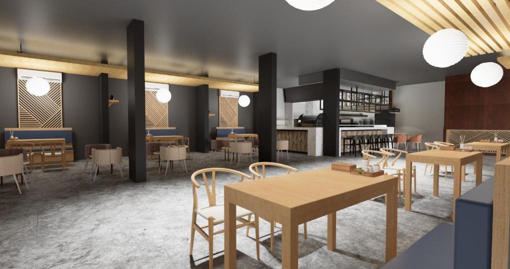 Restaurace v ubytování شقق إيوان الشرق للشقق المخدومة