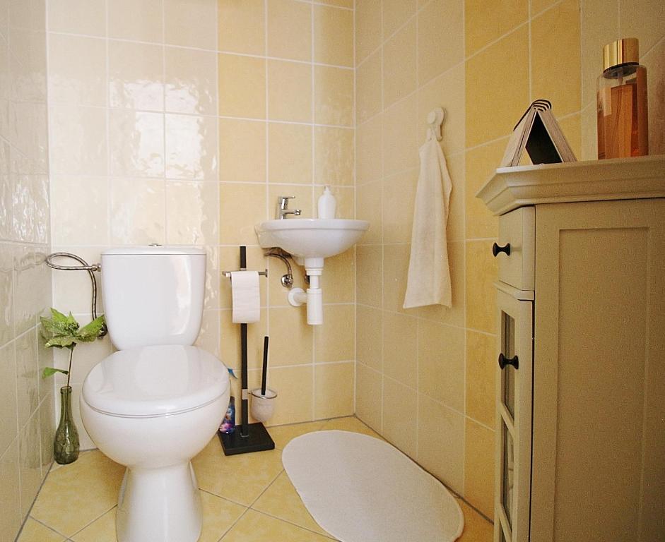 Koupelna v ubytování Jediný apartmán Tatranská Štrba