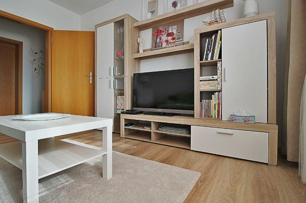 TV a/nebo společenská místnost v ubytování Jediný apartmán Tatranská Štrba