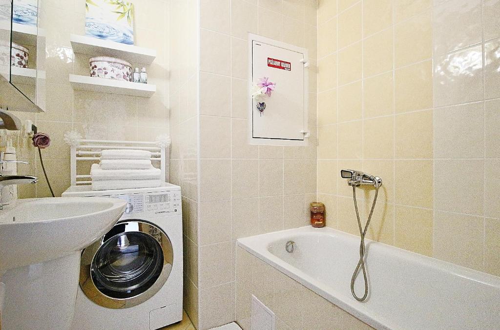 Koupelna v ubytování Jediný apartmán Tatranská Štrba
