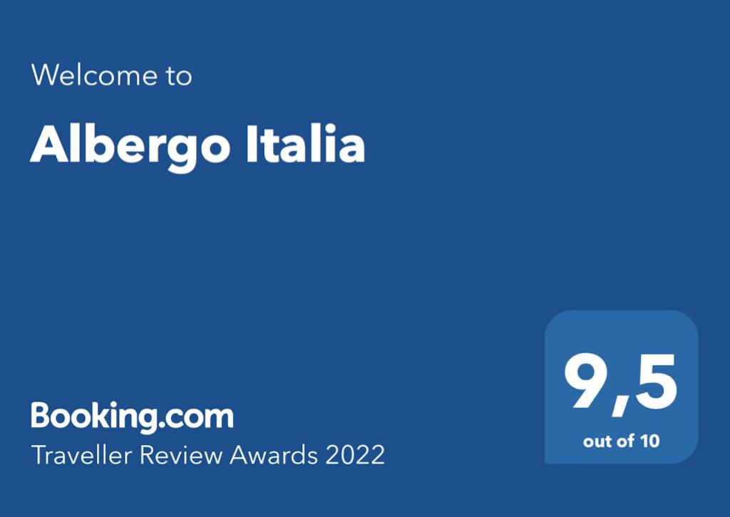 Certifikát, hodnocení, plakát nebo jiný dokument vystavený v ubytování Albergo Italia