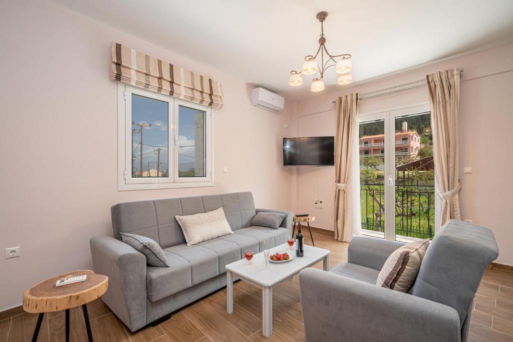 Posezení v ubytování Ilias Apartments