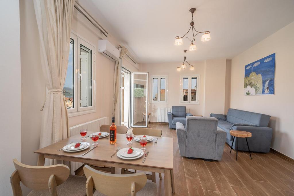 Posezení v ubytování Ilias Apartments