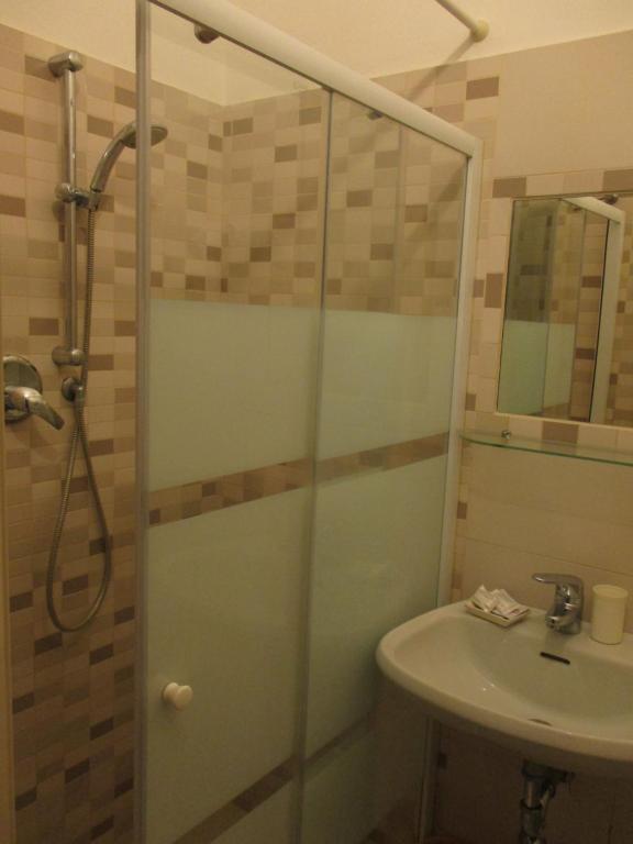 Koupelna v ubytování Hotel Abamar