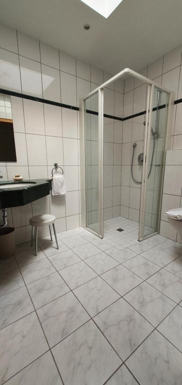 Koupelna v ubytování Hotel Schön