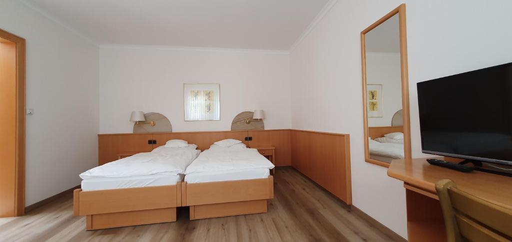 TV a/nebo společenská místnost v ubytování Hotel Schön