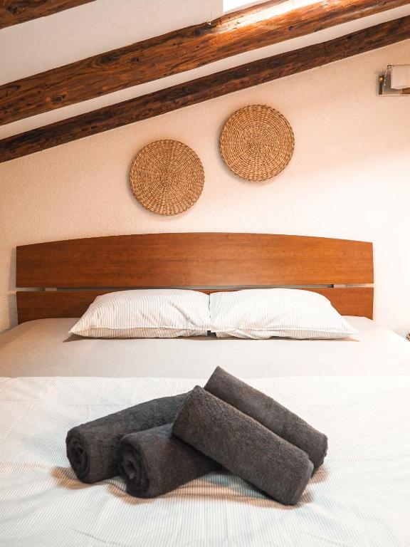 Postel nebo postele na pokoji v ubytování Apartment in Rovinj, Casa dell'armonia