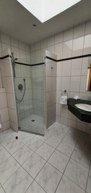 Koupelna v ubytování Hotel Schön