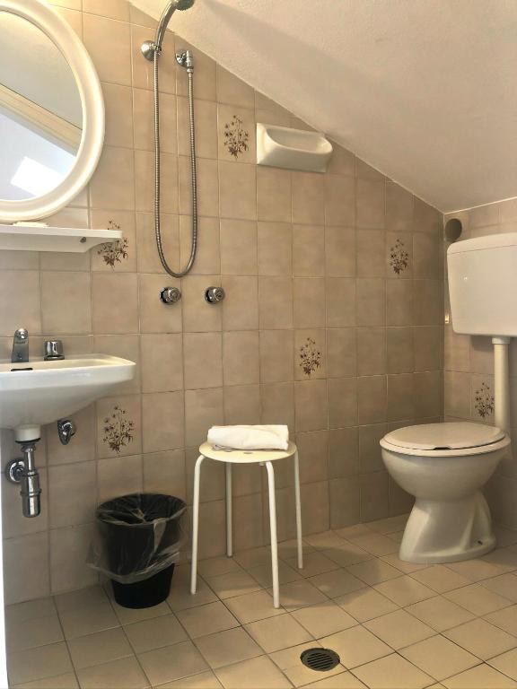 Koupelna v ubytování Hotel del Falco
