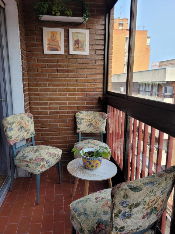 A balcony or terrace at Piso Stylety Alcazar
