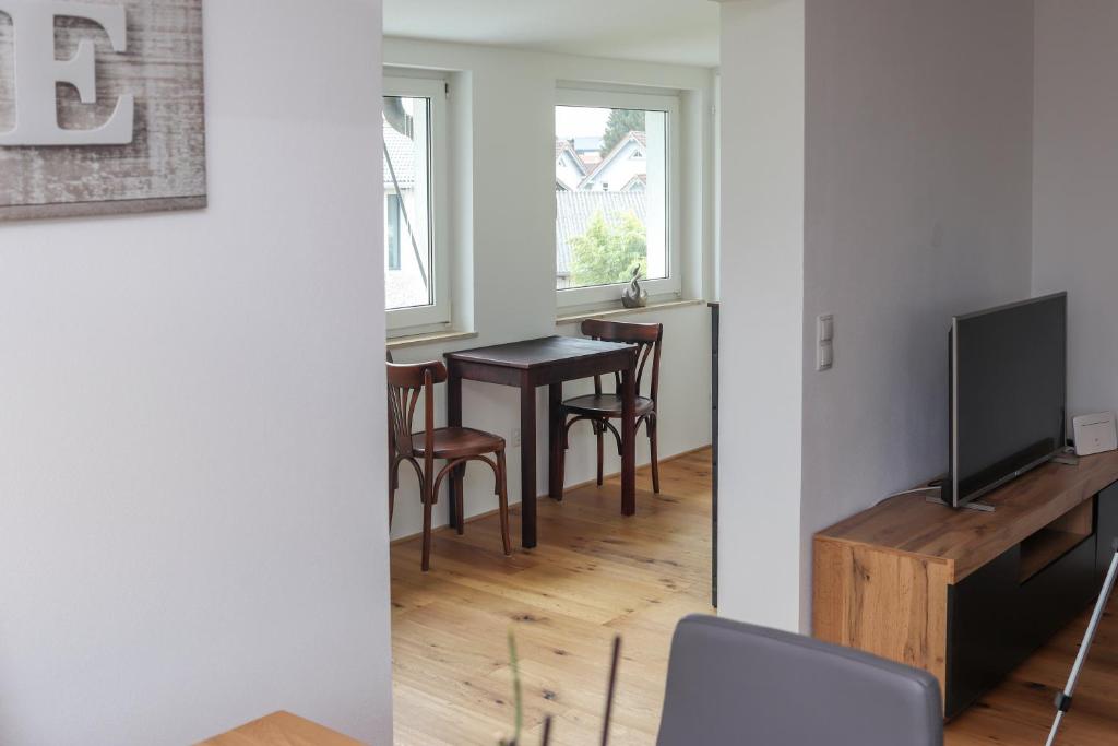 TV a/nebo společenská místnost v ubytování Ferienwohnung Melcher